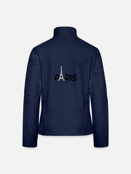 PARIS - Frauen Softshelljacke - Navy - Hinten