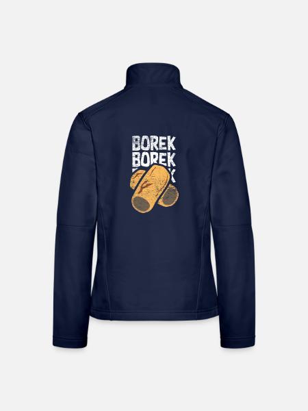 Knuspriges Borek Teigrolle - Frauen Softshelljacke - Navy - Hinten