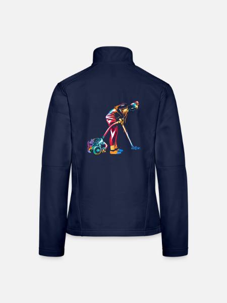 Fleißige Haushälterin Putzprofi - Frauen Softshelljacke - Navy - Hinten