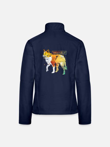 Schlauer Border Collie Hütesport - Frauen Softshelljacke - Navy