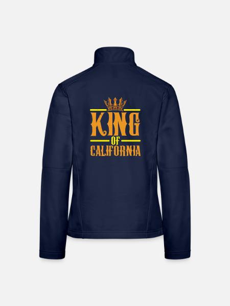 King Of California USA Staat Amerika Kalifornien - Frauen Softshelljacke - Navy - Hinten