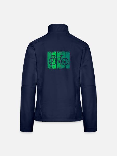 Fahrrad - Frauen Softshelljacke - Navy - Hinten