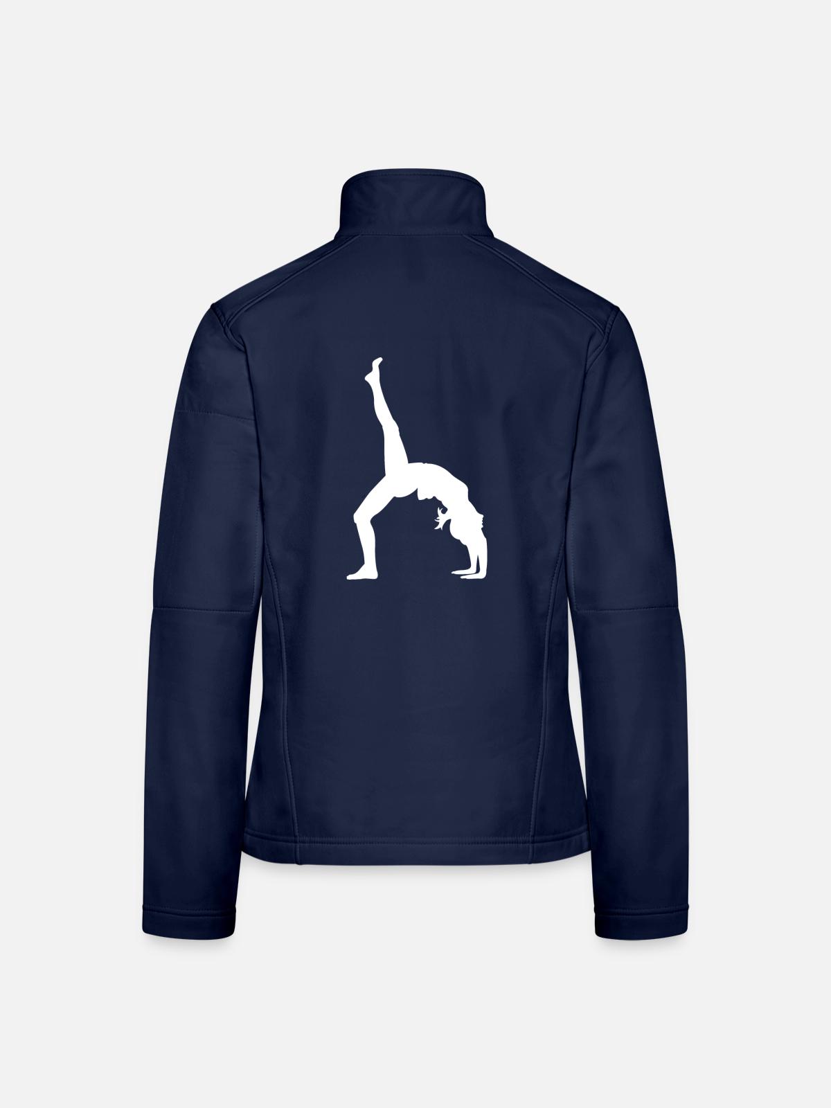 Gymnastik Tänzerin - Frauen Softshelljacke - Navy - Hinten