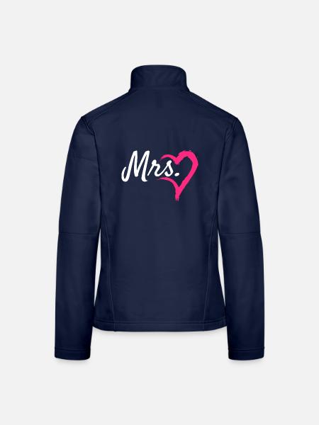 Mrs Herz - Frauen Softshelljacke - Navy - Hinten
