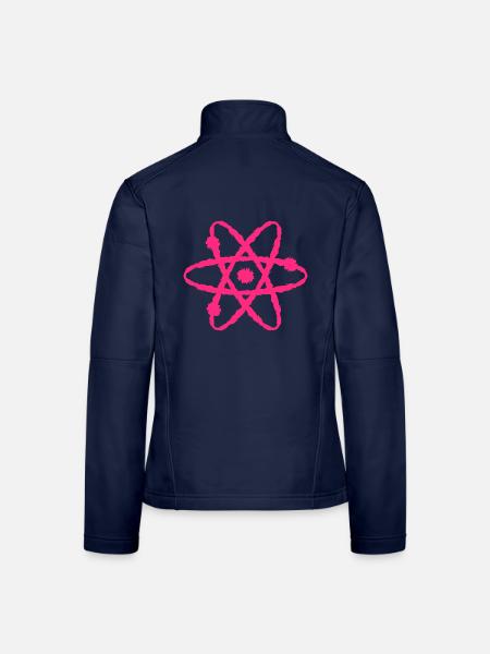 Wissenschaft Symbol - Frauen Softshelljacke - Navy - Hinten
