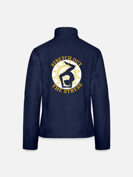Real Men Do Yoga Lover Meditation Fitness-Übung - Frauen Softshelljacke - Navy - Hinten