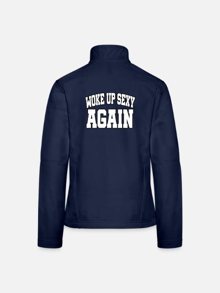 Woke Up Sexy Again - Frauen Softshelljacke - Navy - Hinten