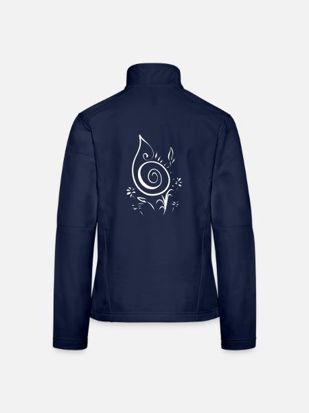 Musiknoten Blume Weiß Geschenk Musiker - Frauen Softshelljacke - Navy