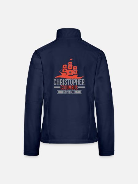 Kolumbus-Tag-Navigator-Schiff Christoph Kolumbus - Frauen Softshelljacke - Navy - Hinten