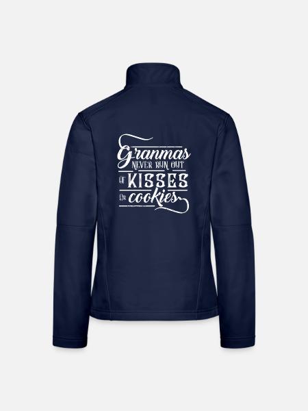 Warmherzige Oma Keksnachmittag - Frauen Softshelljacke - Navy - Hinten