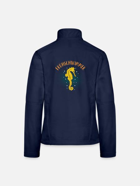Frühschwimmer Seepferdchen Bestanden Abzeichen - Frauen Softshelljacke - Navy - Hinten