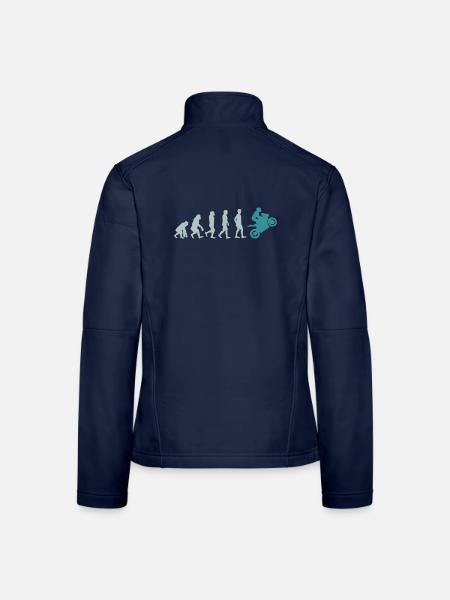 Evolution Motorrad fahren - Frauen Softshelljacke - Navy - Hinten