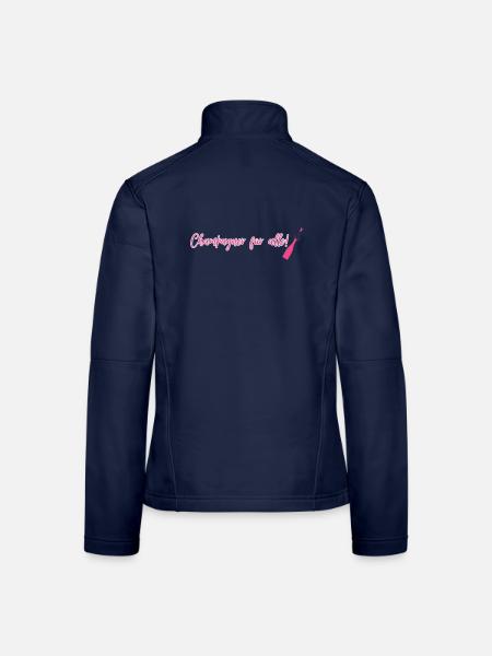 Junggesellenabschied Motiv mit witzigen Spruch. - Frauen Softshelljacke - Navy - Hinten