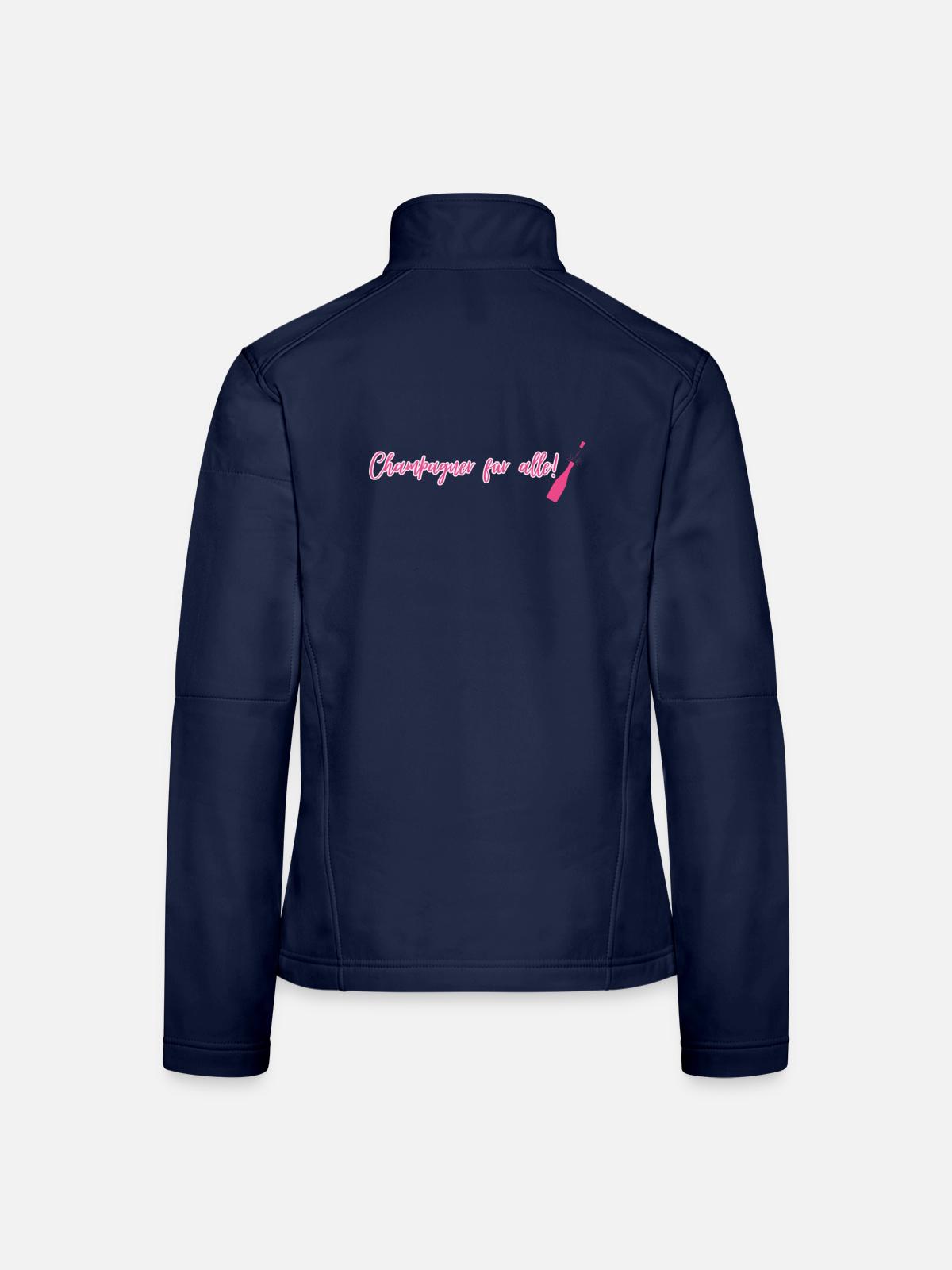 Junggesellenabschied Motiv mit witzigen Spruch. - Frauen Softshelljacke - Navy - Hinten