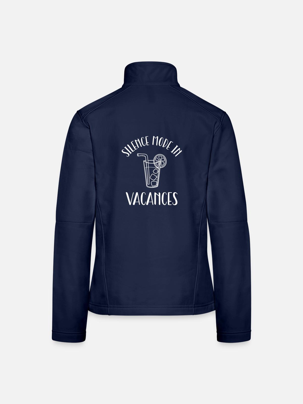 Stillemodus in Vakanz. - Frauen Softshelljacke - Navy - Hinten