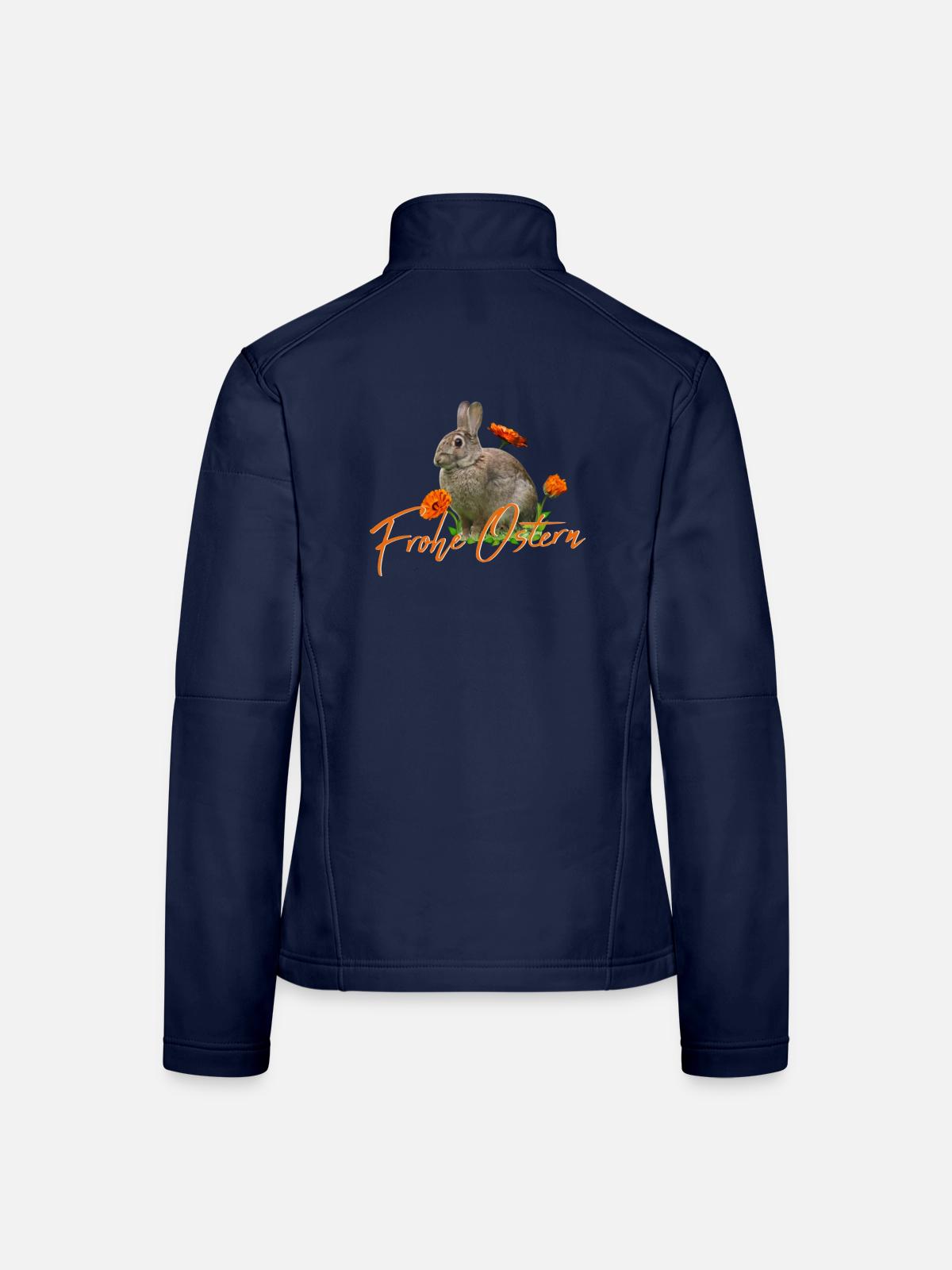 Frohe Ostern Osterhase - Frauen Softshelljacke - Navy - Hinten