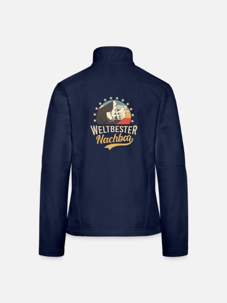 Weltbester Nachbar Geschenkidee vintage retro - Frauen Softshelljacke - Navy
