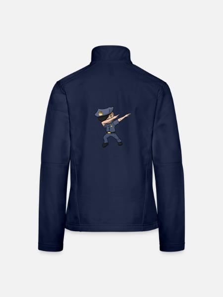 Dabbing Polizist Dab Polizei - Frauen Softshelljacke - Navy - Hinten