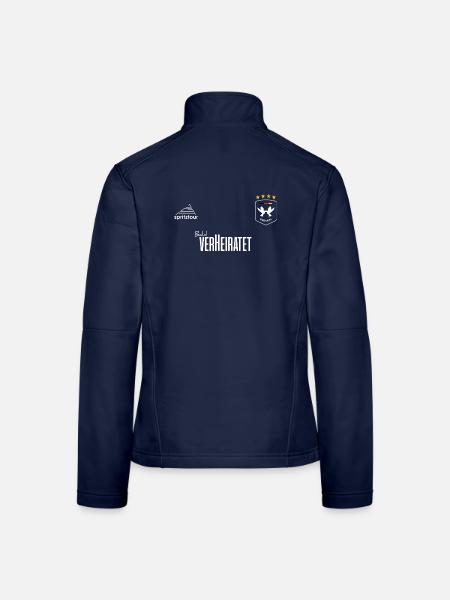 JGA - Trikot - Bald verheiratet - Weiße Schrift - Frauen Softshelljacke - Navy
