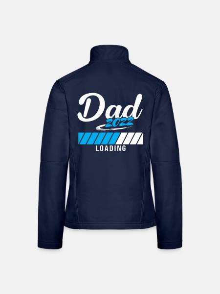 Dad 2022 Loading Werdender Vater - Frauen Softshelljacke - Navy - Hinten