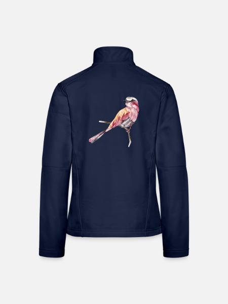 Vogel - Frauen Softshelljacke - Navy - Hinten