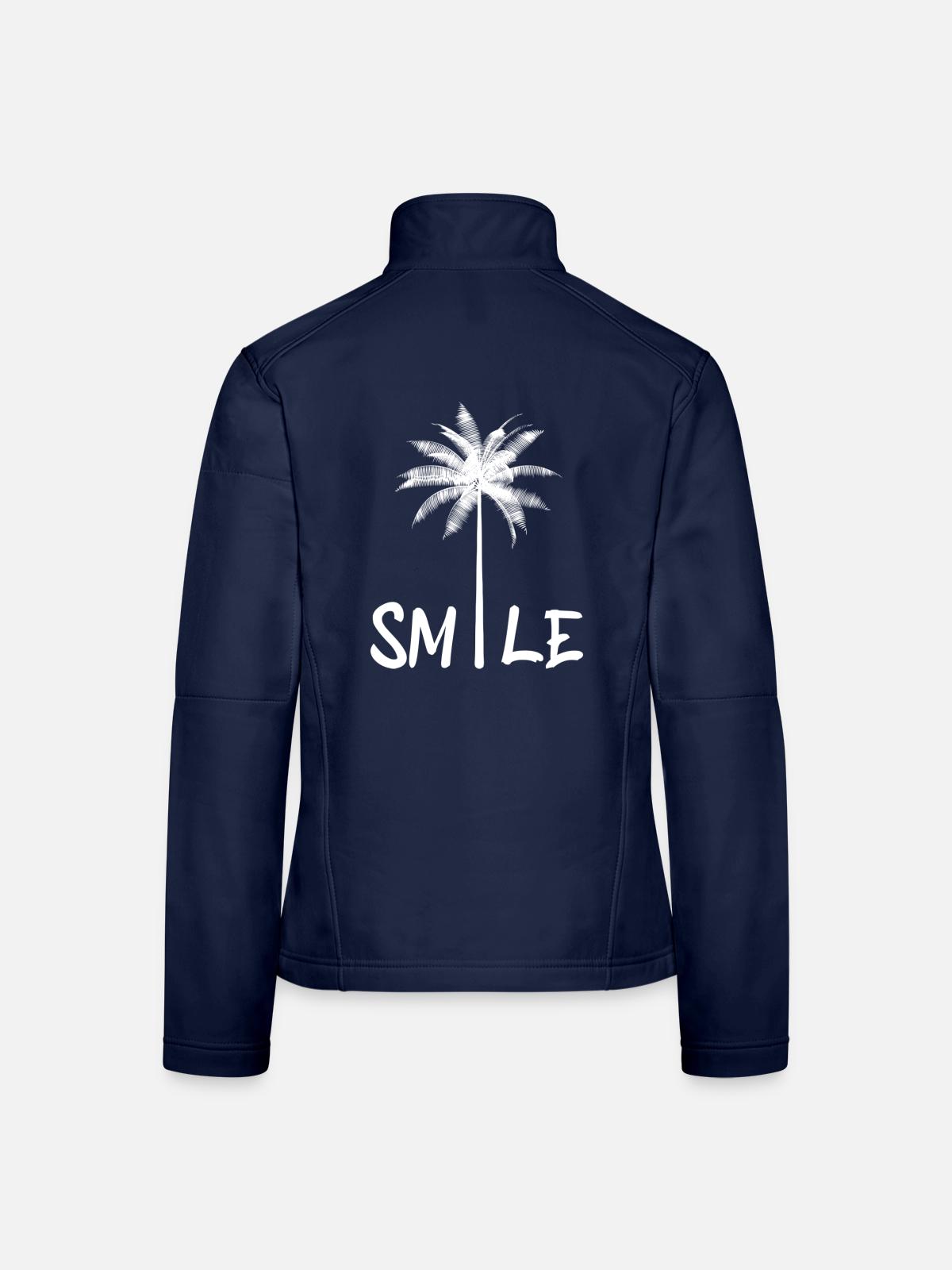 Einfach lächeln - Frauen Softshelljacke - Navy - Hinten