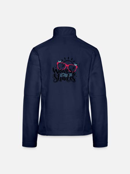 Waves And Shades - Frauen Softshelljacke - Navy - Hinten