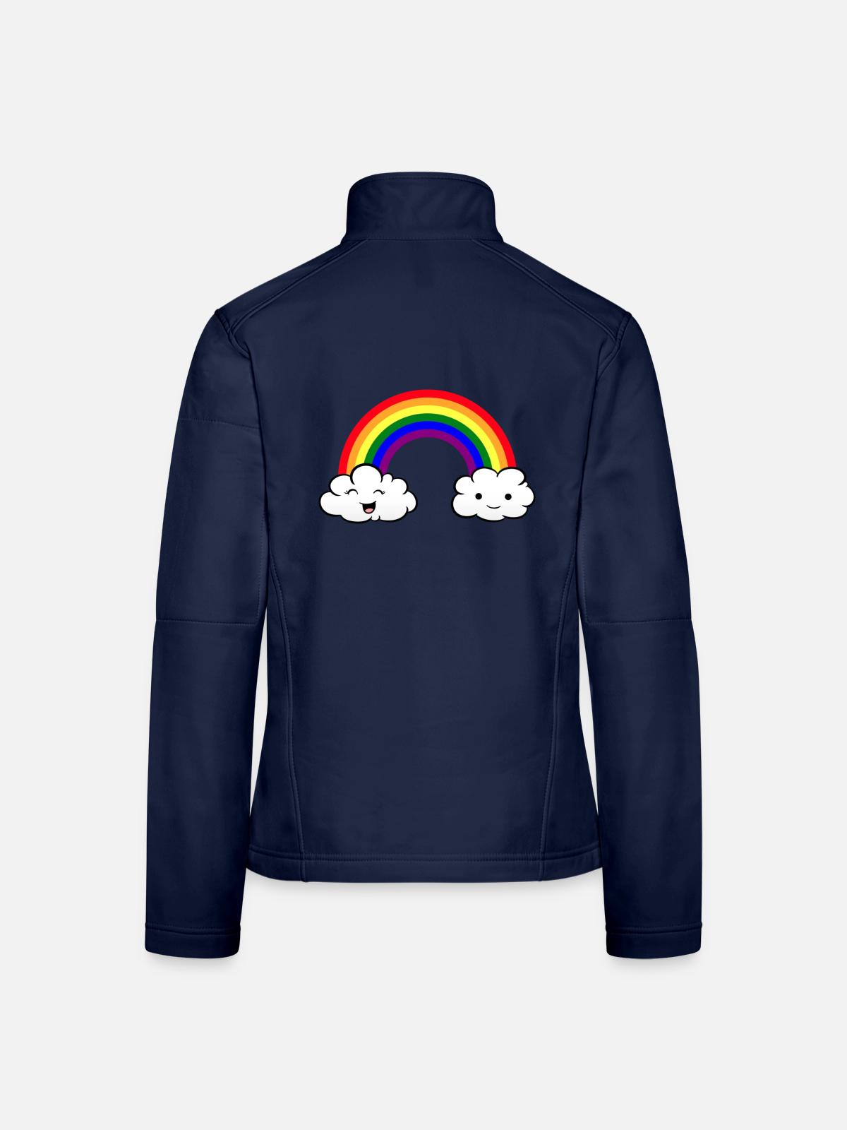 LGBT Rainbow - Frauen Softshelljacke - Navy - Hinten