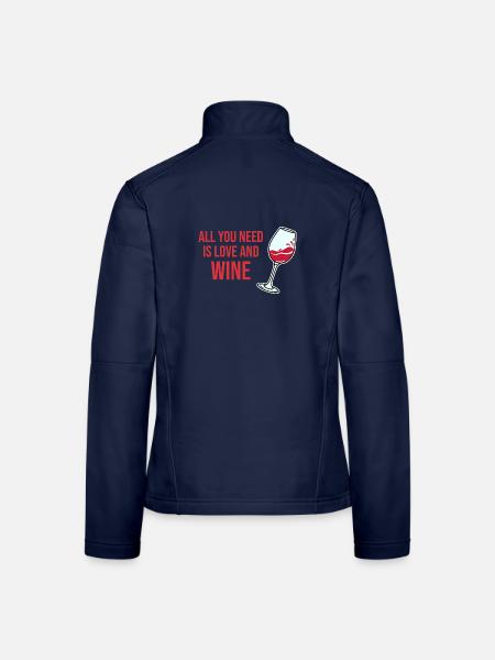 Wein - Frauen Softshelljacke - Navy - Hinten