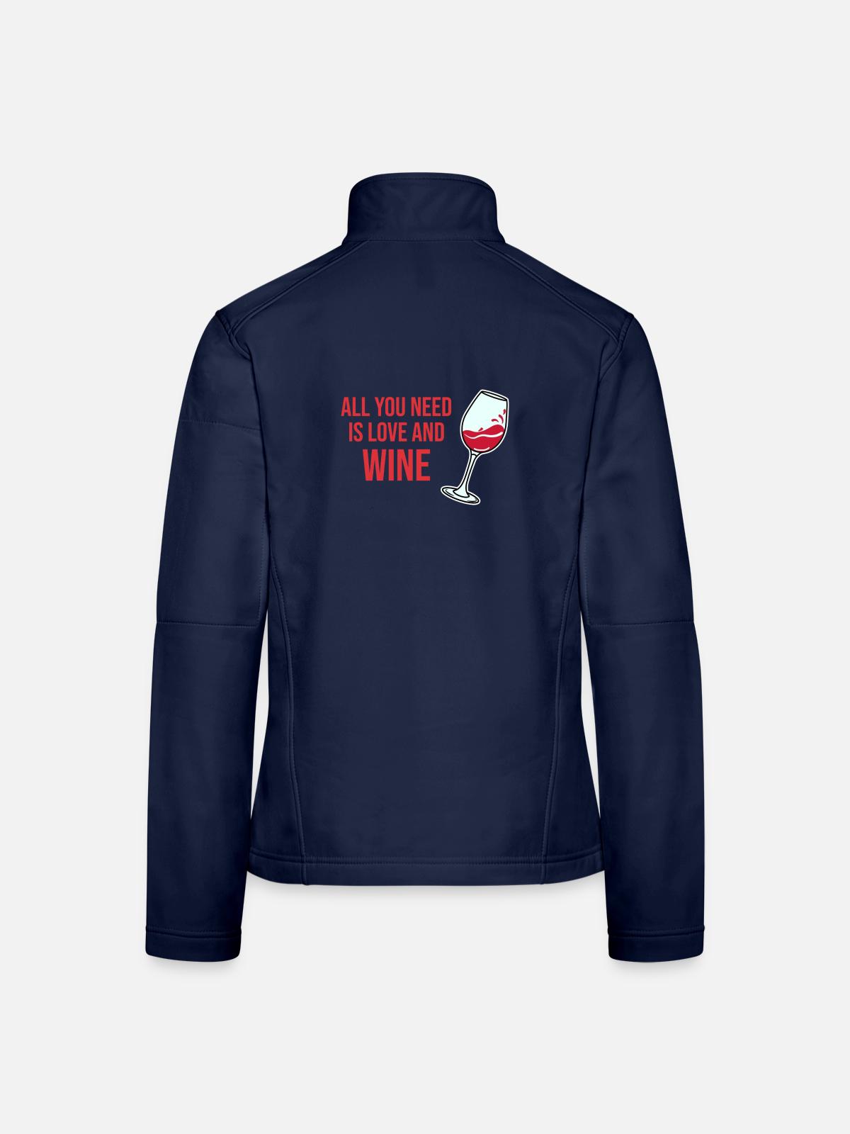 Wein - Frauen Softshelljacke - Navy - Hinten
