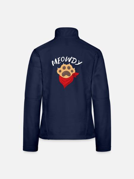 Meowdy Funny Cowboy Katzenpfote - Frauen Softshelljacke - Navy