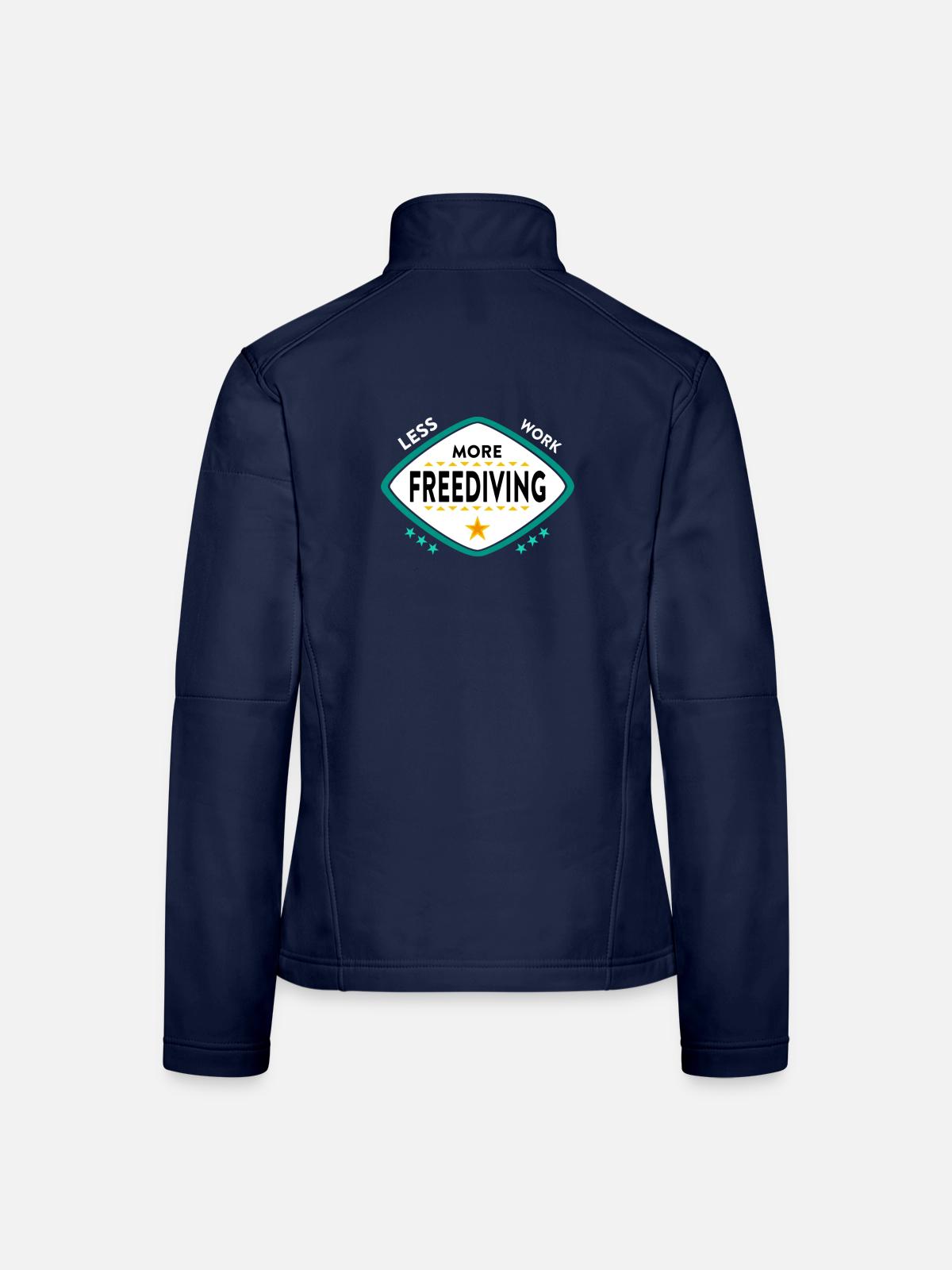 Freitauchen Tauchen - Frauen Softshelljacke - Navy - Hinten