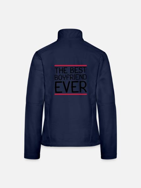 The best boyfriend ever - Frauen Softshelljacke - Navy - Hinten