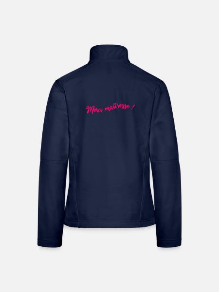 DANKE. DANKE, HERRIN. - DU SCHEINSAE. URLAUB - Frauen Softshelljacke - Navy - Hinten