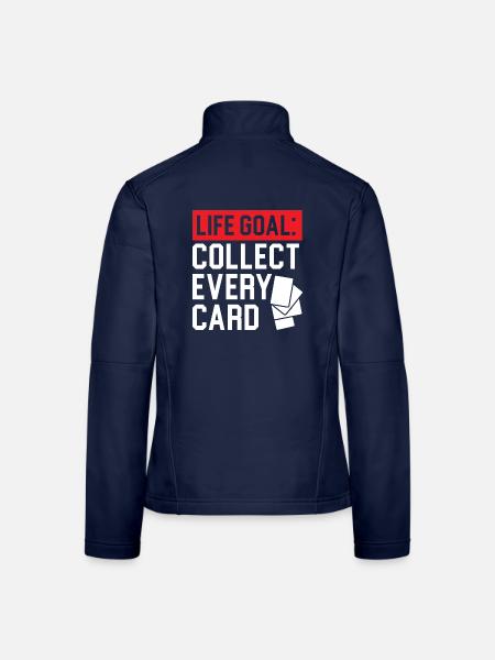 Lebensziel Sammle jede Karte Sammler Kartenspiel - Frauen Softshelljacke - Navy - Hinten