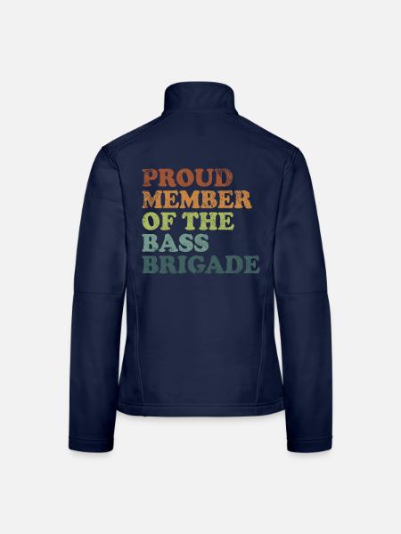 Proud Member of the Bass Brigade - retro dark - Frauen Softshelljacke - Navy - Hinten