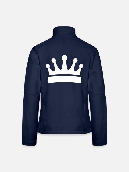 Königliche Krone – Weiße Silhouette - Frauen Softshelljacke - Navy