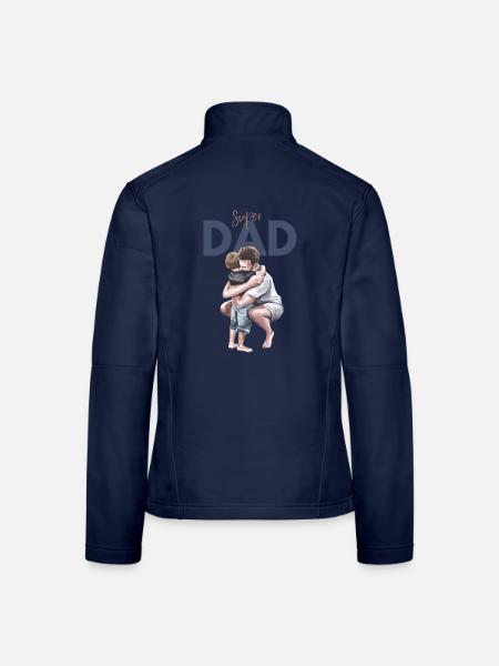 Super Dad - Frauen Softshelljacke - Navy - Hinten