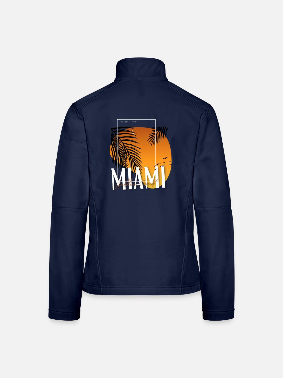 MIAMI - Frauen Softshelljacke - Navy - Hinten