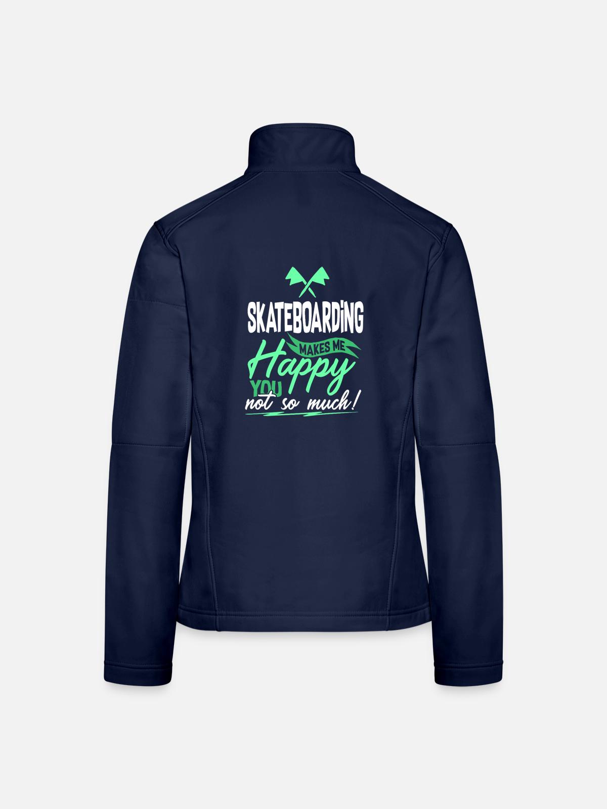Skateboarding Sprüche - Frauen Softshelljacke - Navy - Hinten