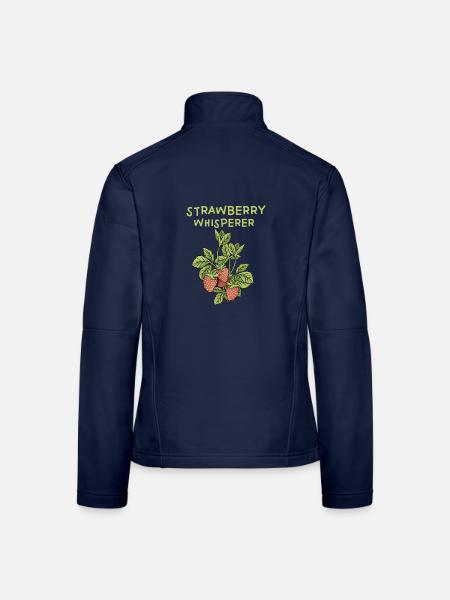 Erdbeeren Flüsterer - Frauen Softshelljacke - Navy - Hinten