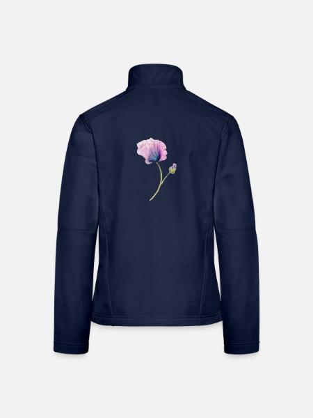 Blume - Frauen Softshelljacke - Navy - Hinten