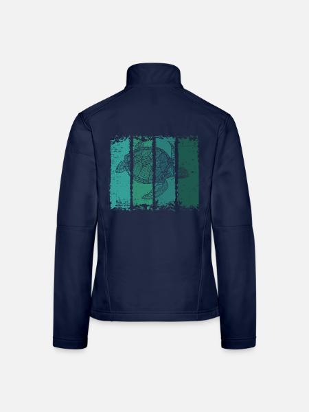 Schildkröte - Frauen Softshelljacke - Navy