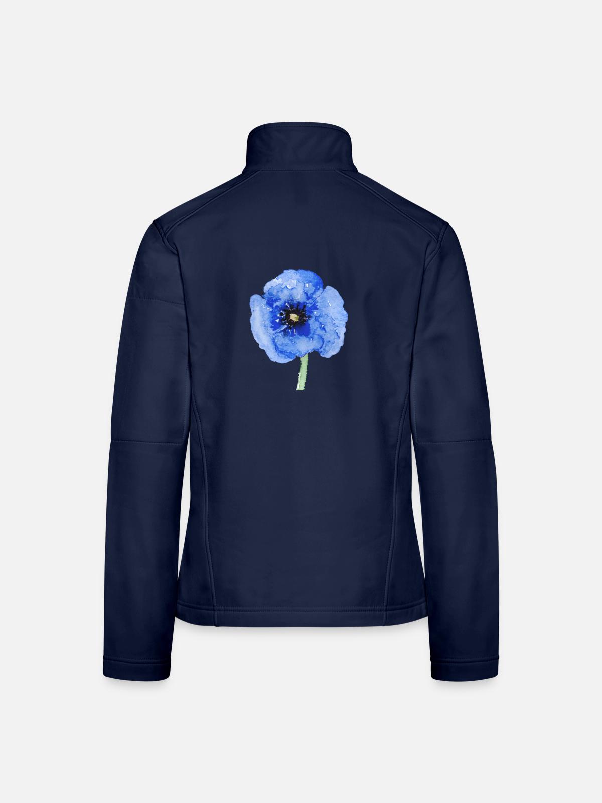 Blume - Frauen Softshelljacke - Navy - Hinten