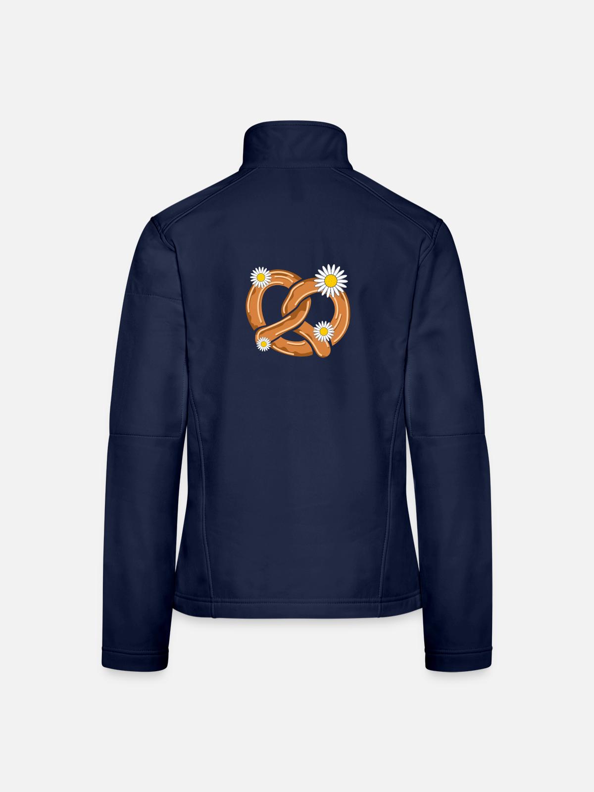 Bretzel Pretzel - Frauen Softshelljacke - Navy - Hinten
