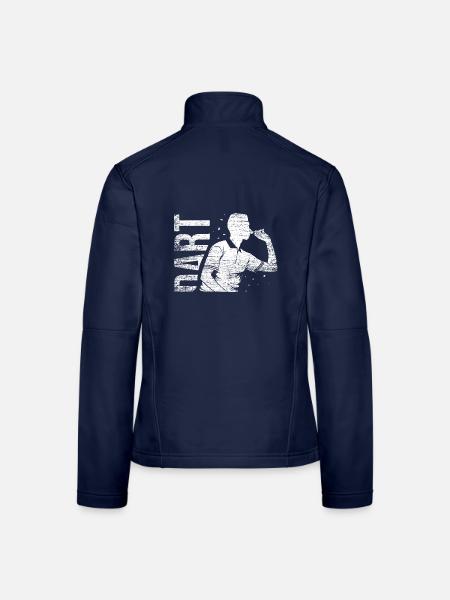 Flinker Dartspieler Vereinspokal - Frauen Softshelljacke - Navy - Hinten
