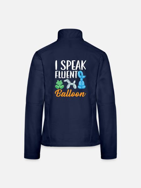 Ich spreche fließend Ballon Twister Ballonmodellie - Frauen Softshelljacke - Navy - Hinten