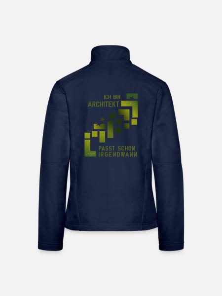 Architekt - Frauen Softshelljacke - Navy - Hinten