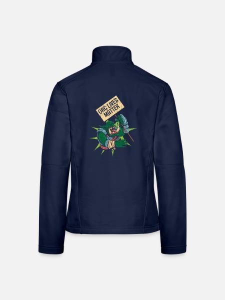 Orc Lives Matter - Frauen Softshelljacke - Navy - Hinten