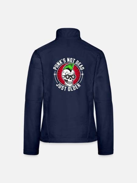 Punk's not dead just older - Frauen Softshelljacke - Navy - Hinten